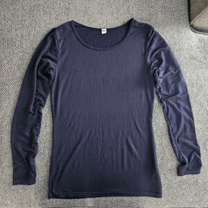 Uniqlo Heattech Womens Long Sleeve Shirt S Warm Base Layer Basic